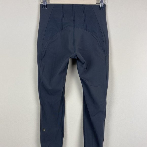 RARE Lululemon Principal Dancer Corsetry Tights Size 6 Soot Gray 28" Luxtreme - Picture 4 of 8